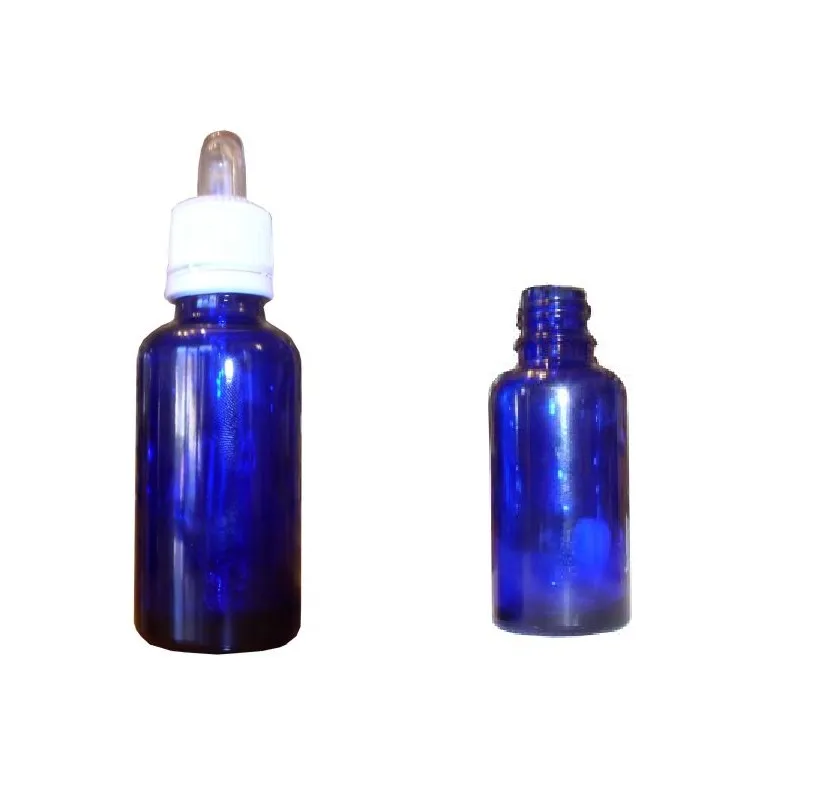 Blaue glasflaschen